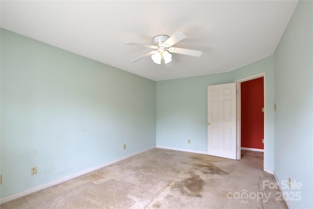 1114 Fenwick Ct, Clover, SC 29710 - empty room featuring baseboards, a ceiling fan, and light carpet