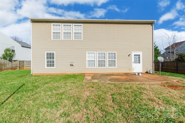 1114 Fenwick Ct, Clover, SC 29710 - back of house featuring a fenced backyard, a yard, and a patio area