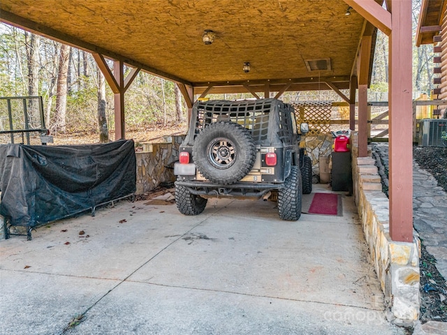 view of patio featuring cooling unit and grilling area