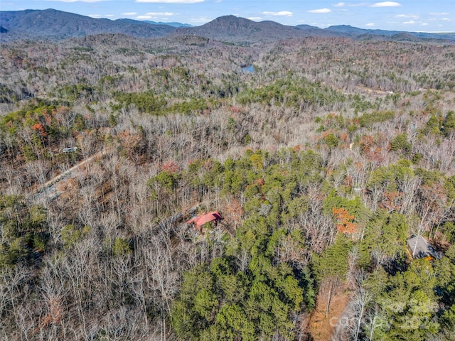 aerial view featuring a mountain view