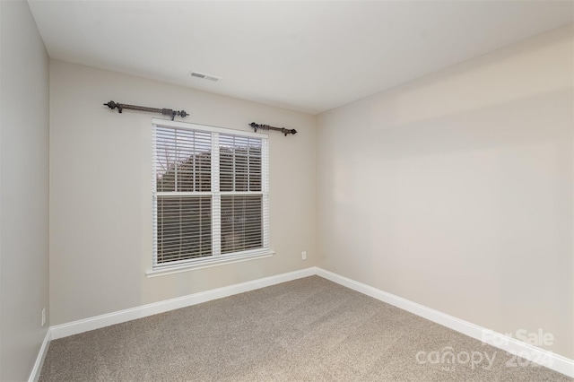 view of carpeted empty room