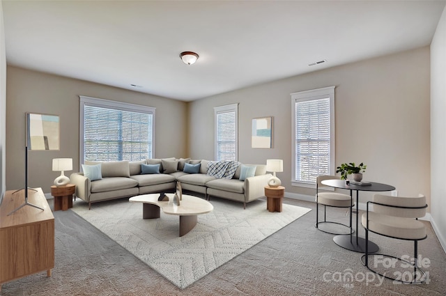 view of carpeted living room