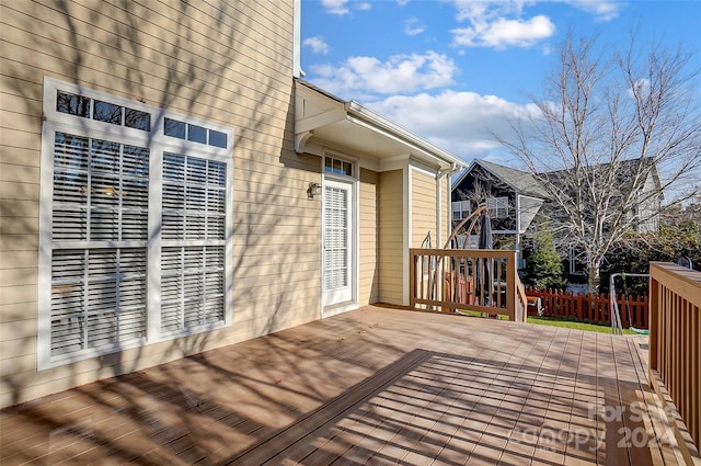 view of wooden deck