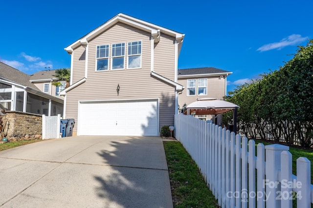 view of front of home featuring a garage