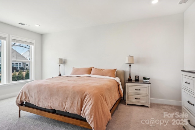 view of carpeted bedroom