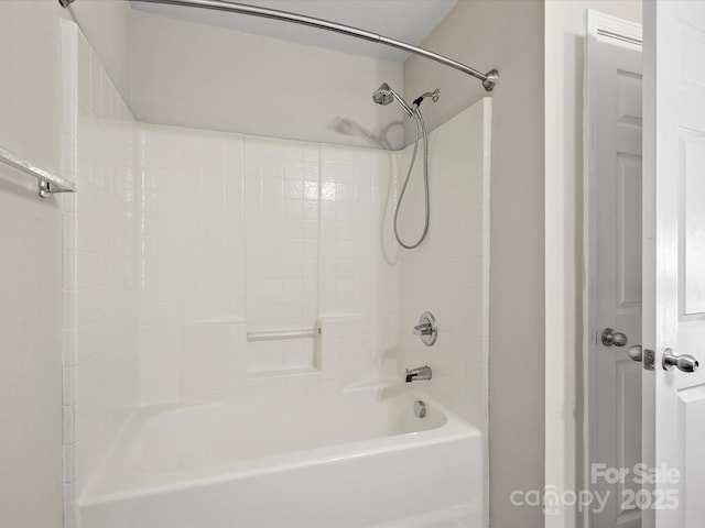 bathroom featuring bathing tub / shower combination