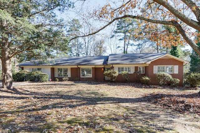 view of single story home