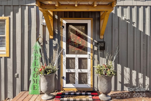 view of doorway to property