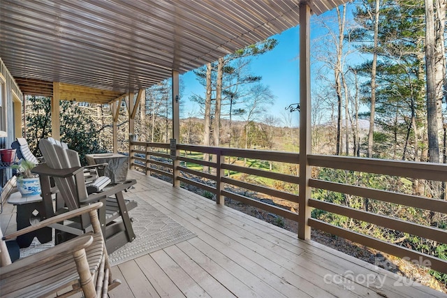 view of wooden terrace