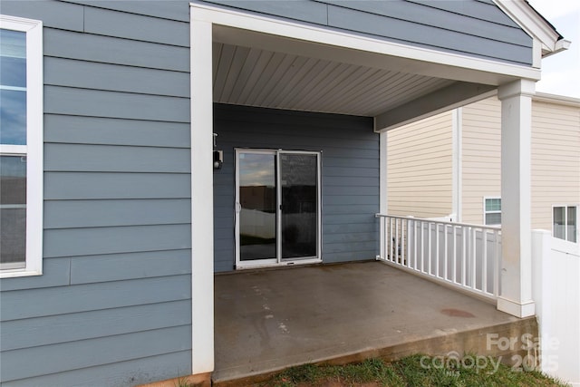 view of patio / terrace with a porch