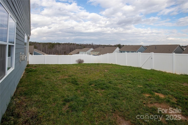 view of yard featuring cooling unit