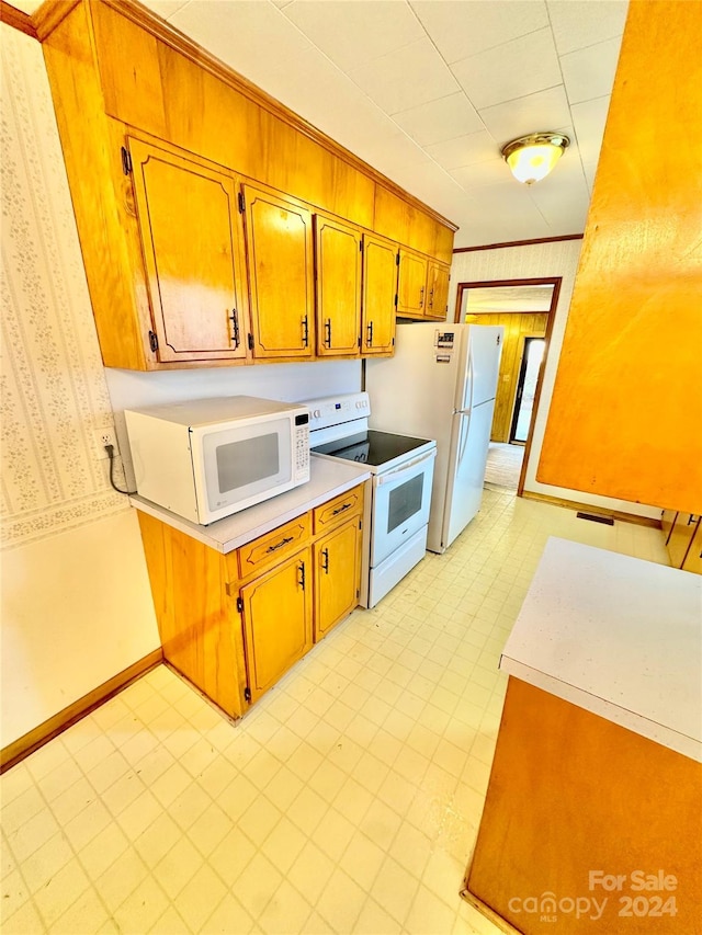 kitchen featuring white appliances