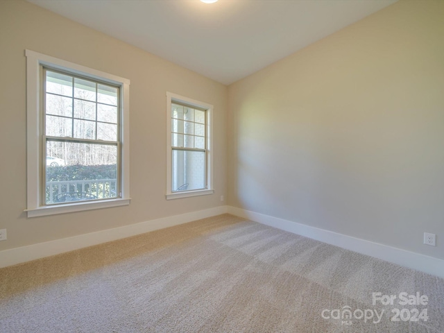 view of carpeted empty room