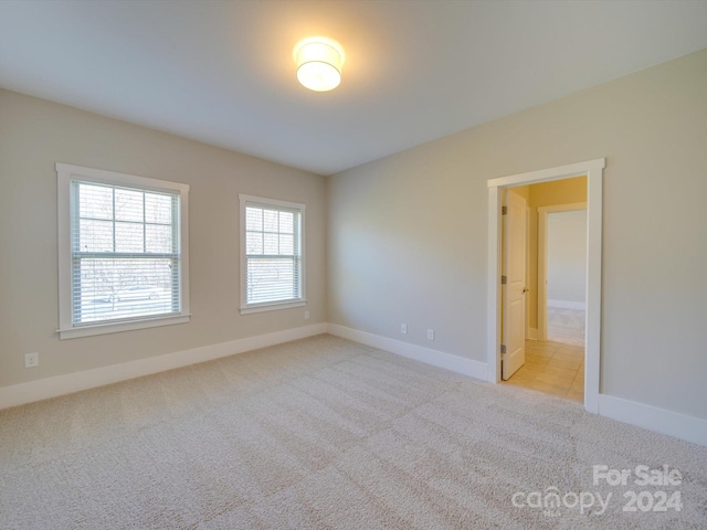 view of carpeted empty room