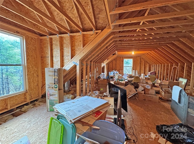 view of attic