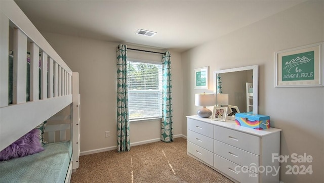 view of carpeted bedroom