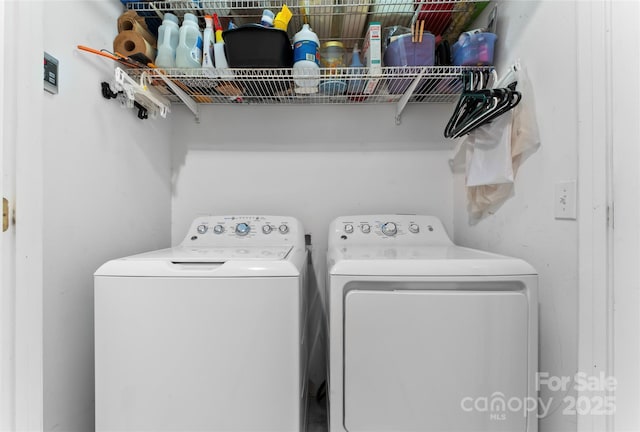 158 White Rd, Wadesboro, NC 28170 - washroom with laundry area and separate washer and dryer