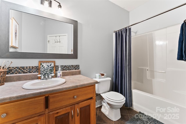 158 White Rd, Wadesboro, NC 28170 - bathroom with tile patterned flooring, shower / tub combo, toilet, and vanity