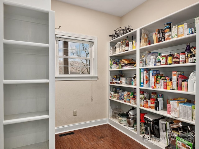 pantry featuring visible vents