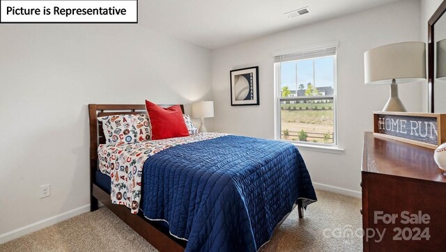 view of carpeted bedroom