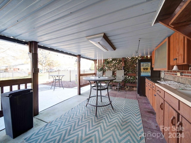 view of patio / terrace with sink