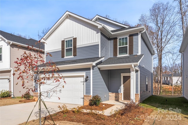 view of front of home featuring a garage