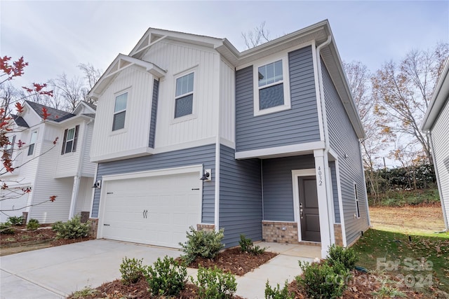 view of front of house featuring a garage