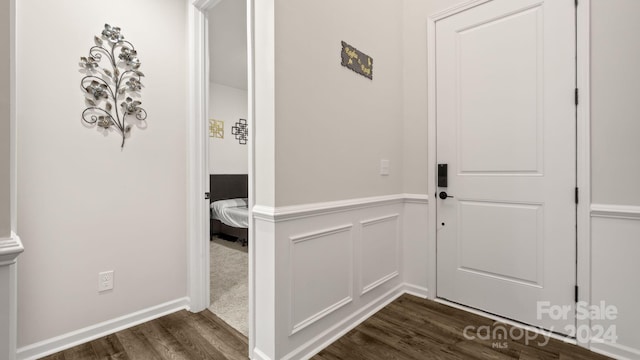 interior space featuring dark hardwood / wood-style floors