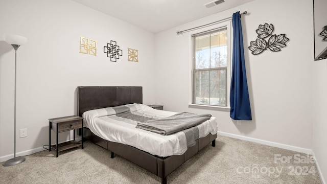 view of carpeted bedroom