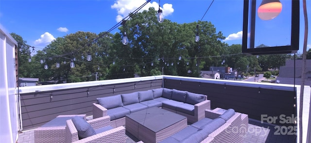 327 Coxe Ave, Charlotte, NC 28208 - view of patio / terrace with a balcony and an outdoor hangout area