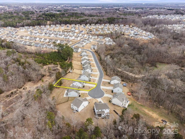 drone / aerial view featuring a residential view