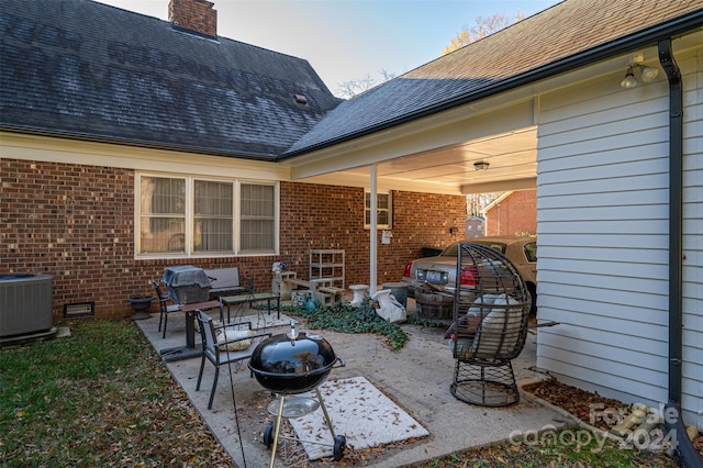 view of patio featuring an outdoor hangout area and cooling unit