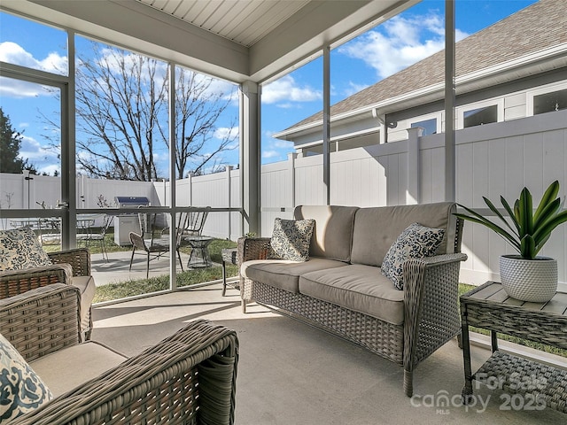 view of sunroom / solarium