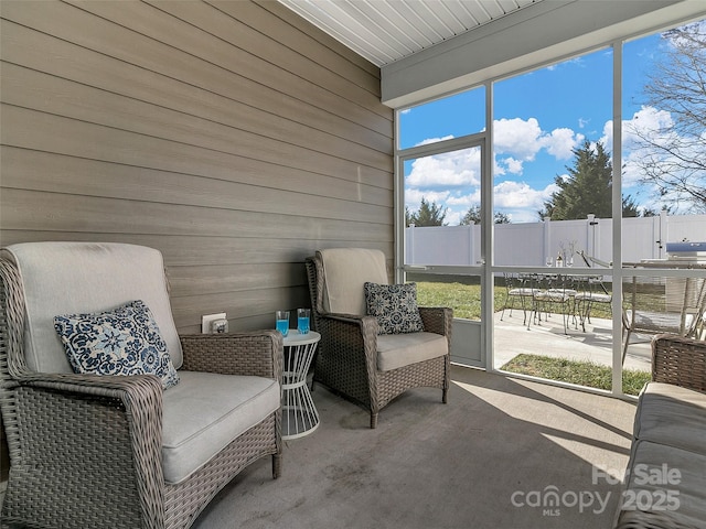 view of sunroom