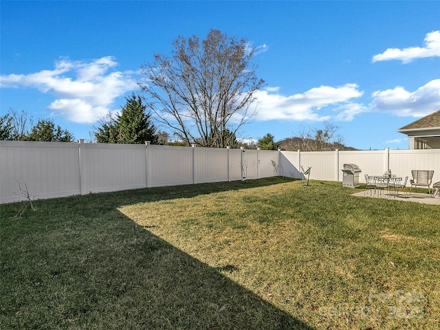 view of yard featuring a patio area