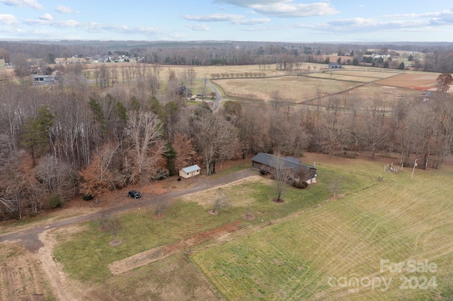 drone / aerial view featuring a rural view