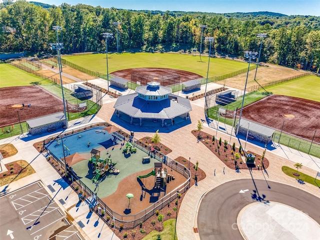 birds eye view of property