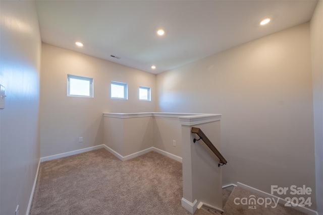 interior space with light colored carpet