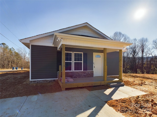 bungalow-style house featuring a porch