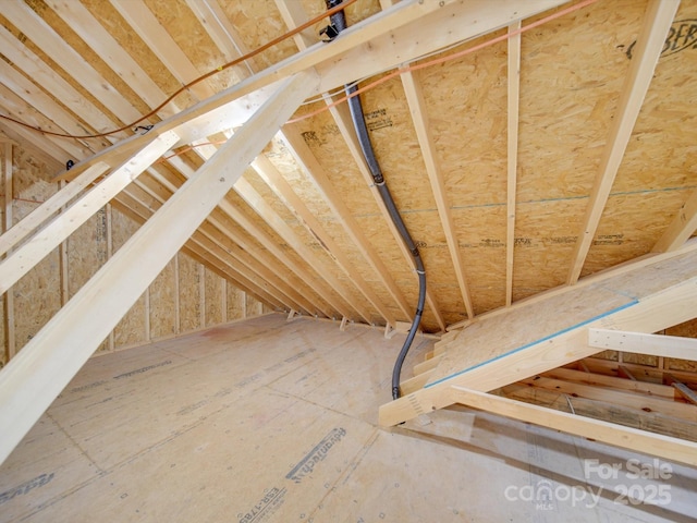 view of attic