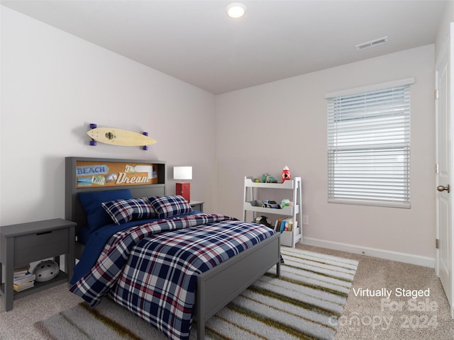 view of carpeted bedroom