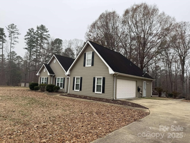 front facade with a garage