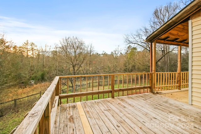 view of wooden terrace