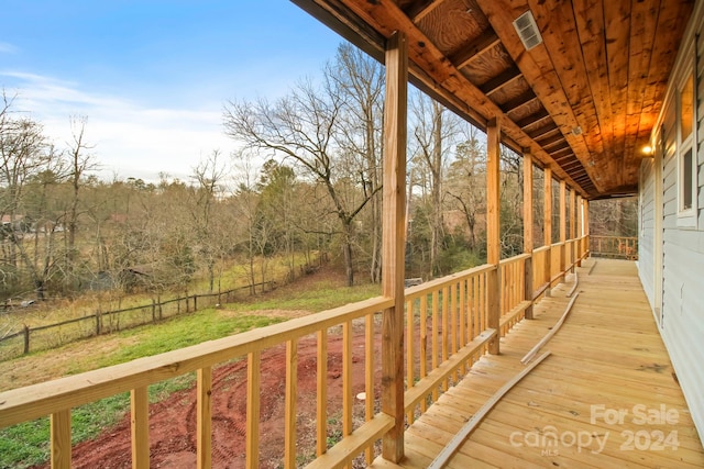 view of wooden deck