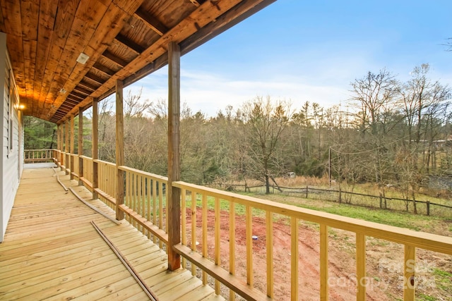 view of wooden terrace