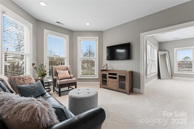 view of carpeted living room