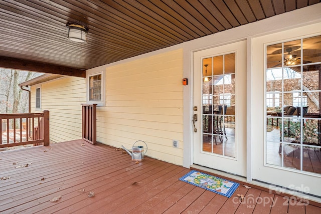 view of wooden deck