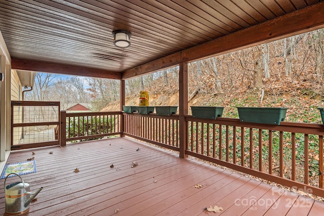 view of wooden deck