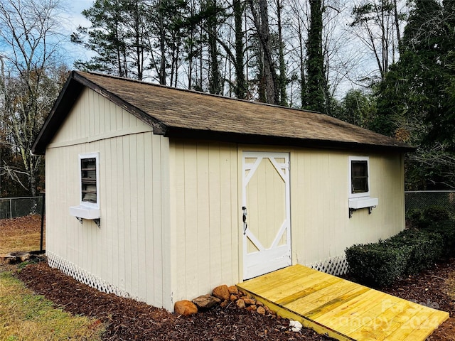 view of outbuilding