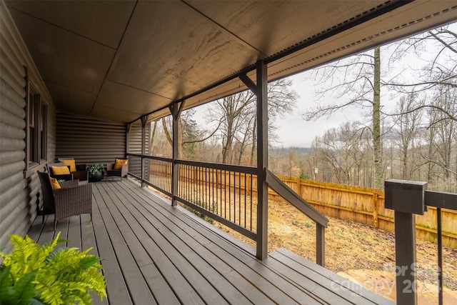 view of wooden terrace